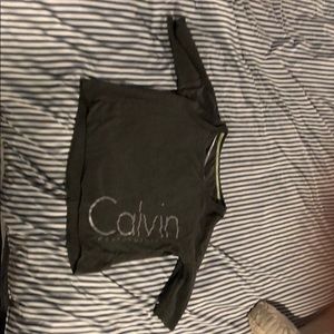 calvin klein performance stretch quarter sleeve